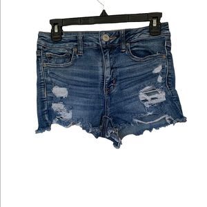 AMERICAN EAGLE RIPPED NEXT LEVEL STRETCH SHORTS